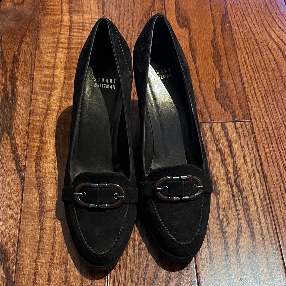 Stuart Weitzman Brown Suede Heels